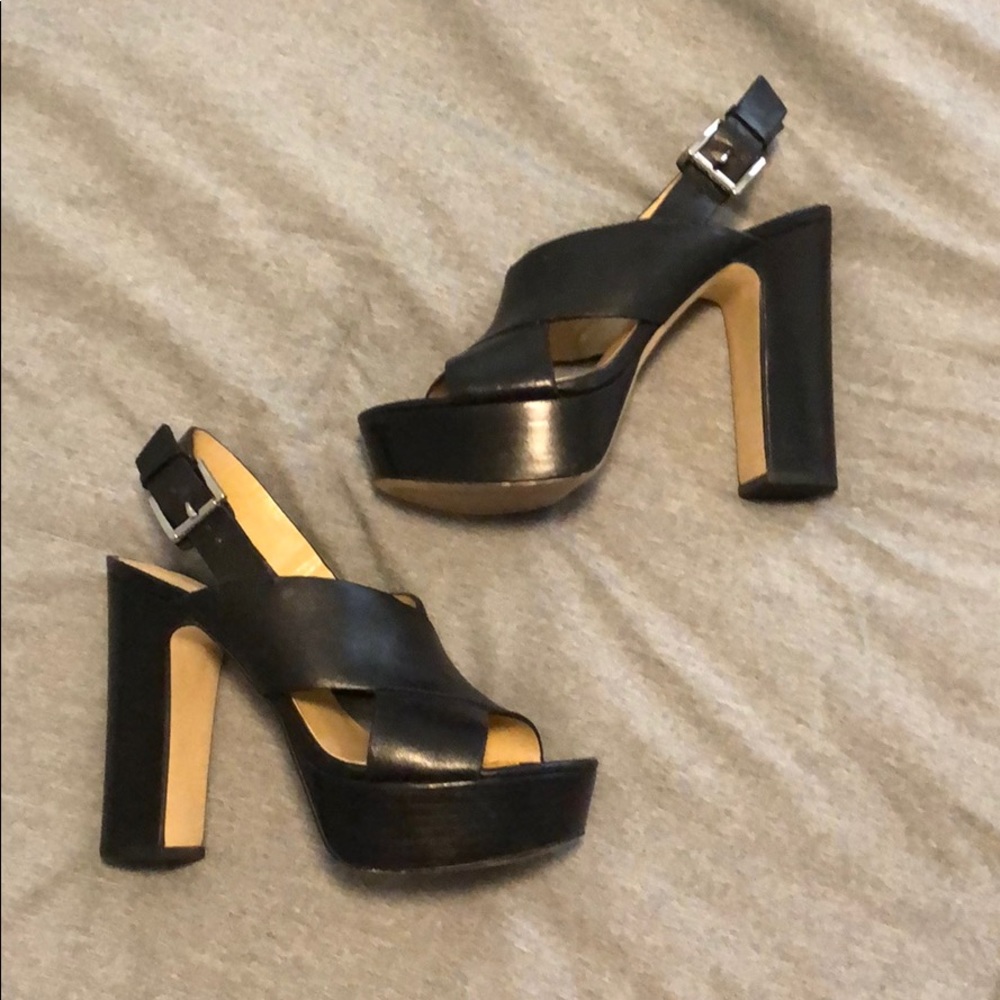 MK platform heels